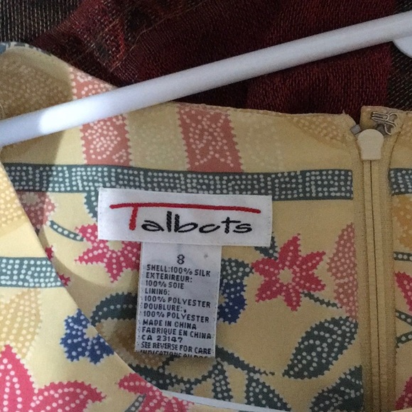 Vintage, 1970, Silk dress, Talbots, US 8. floral design. - Picture 2 of 5